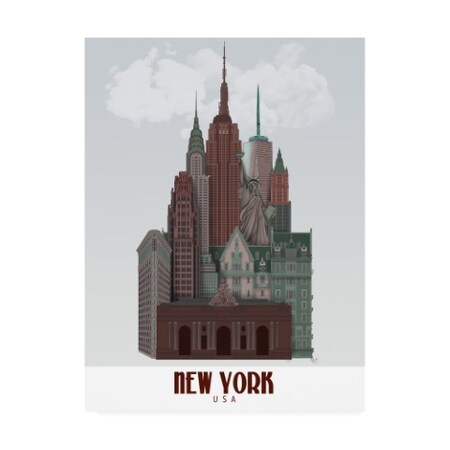 Trademark Fine Art Fab Funky 'Cityscape' Canvas Art, 18x24 WAG14177-C1824GG